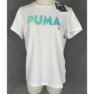 Pume Women's Classics Brighter Days Slim Tee-Shirt White Large New With Tag's.